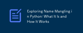 Exploring Name Mangling in Python: What It Is and How It Works