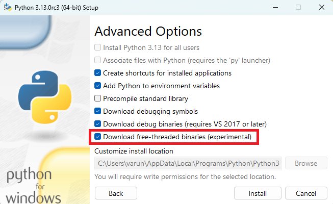 Free Threaded Mode in PythonGIL disabled)