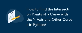 How to Find the Intersection Points of a Curve with the Y-Axis and Other Curves in Python?