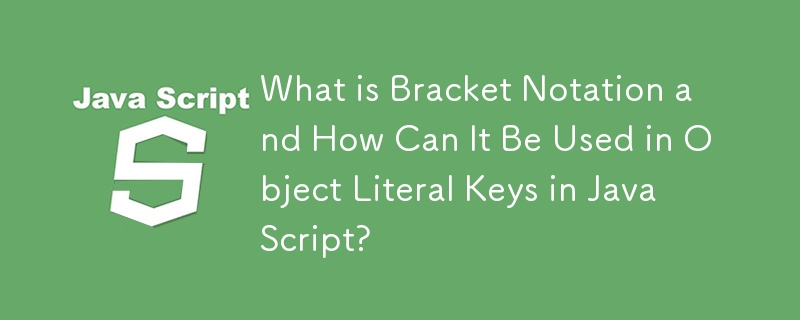 What is Bracket Notation and How Can It Be Used in Object Literal Keys ...