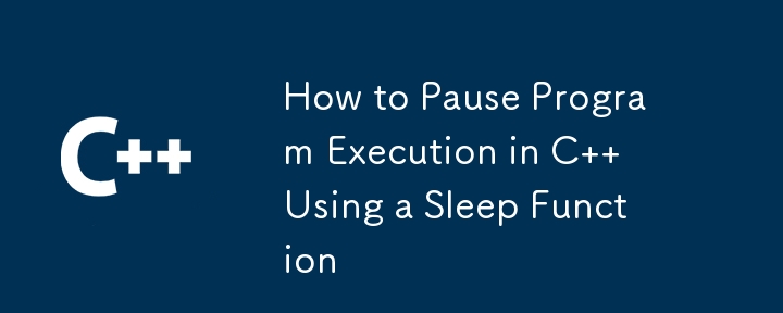 How to Pause Program Execution in C Using a Sleep Function
