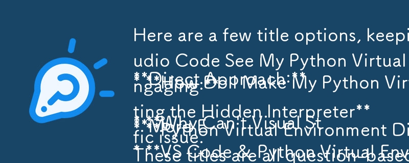 Here are a few title options, keeping in mind the question format and ...