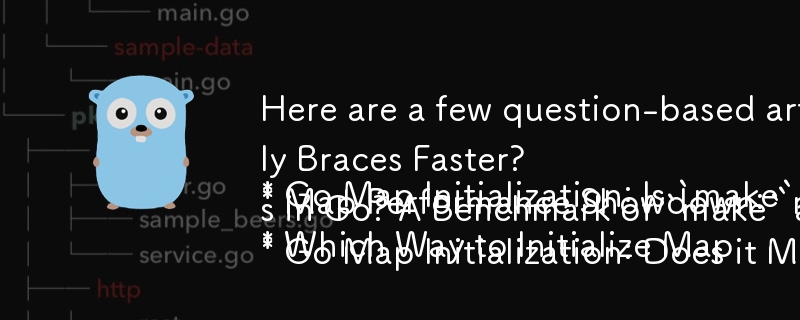 Here are a few question-based article titles that fit your article:

* Go Map Initialization: Is `make` or Curly Braces Faster? 
* Map Performance Showdown: `make` vs. Curly Braces in Golang
* Which Way to Initialize Maps in Go? A Benchmark of `make` and 