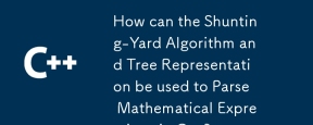 How can the Shunting-Yard Algorithm and Tree Representation be used to Parse Mathematical Expressions in C  ?