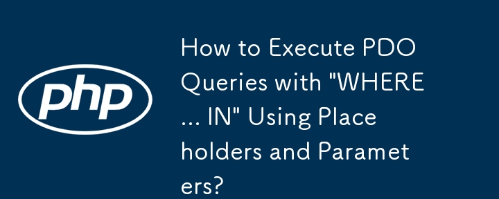 How to Execute PDO Queries with 