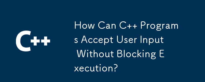 How Can C Programs Accept User Input Without Blocking Execution?