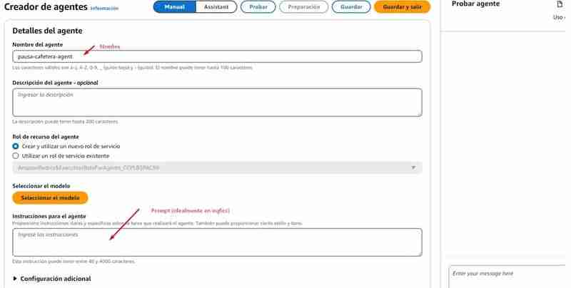 Creación de un agente de cafetería con Amazon Bedrock y Shopify