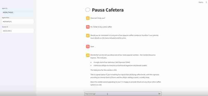 Creación de un agente de cafetería con Amazon Bedrock y Shopify