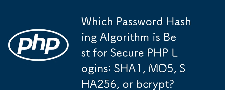 Which Password Hashing Algorithm is Best for Secure PHP Logins: SHA1 ...