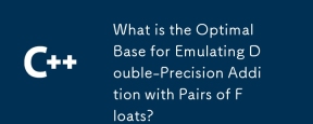 What is the Optimal Base for Emulating Double-Precision Addition with Pairs of Floats?