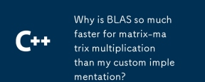 Why is BLAS so much faster for matrix-matrix multiplication than my custom implementation?