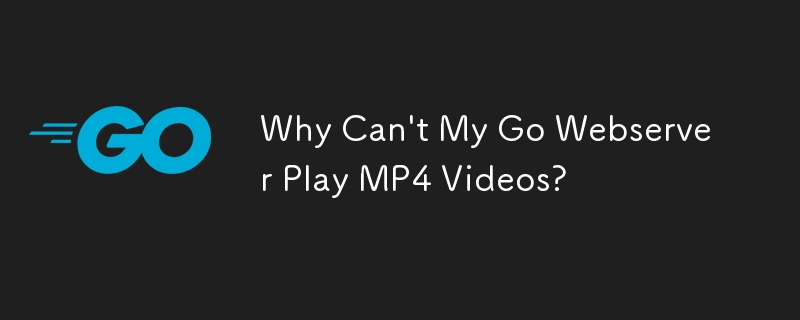 Why Can't My Go Webserver Play MP4 Videos? 

