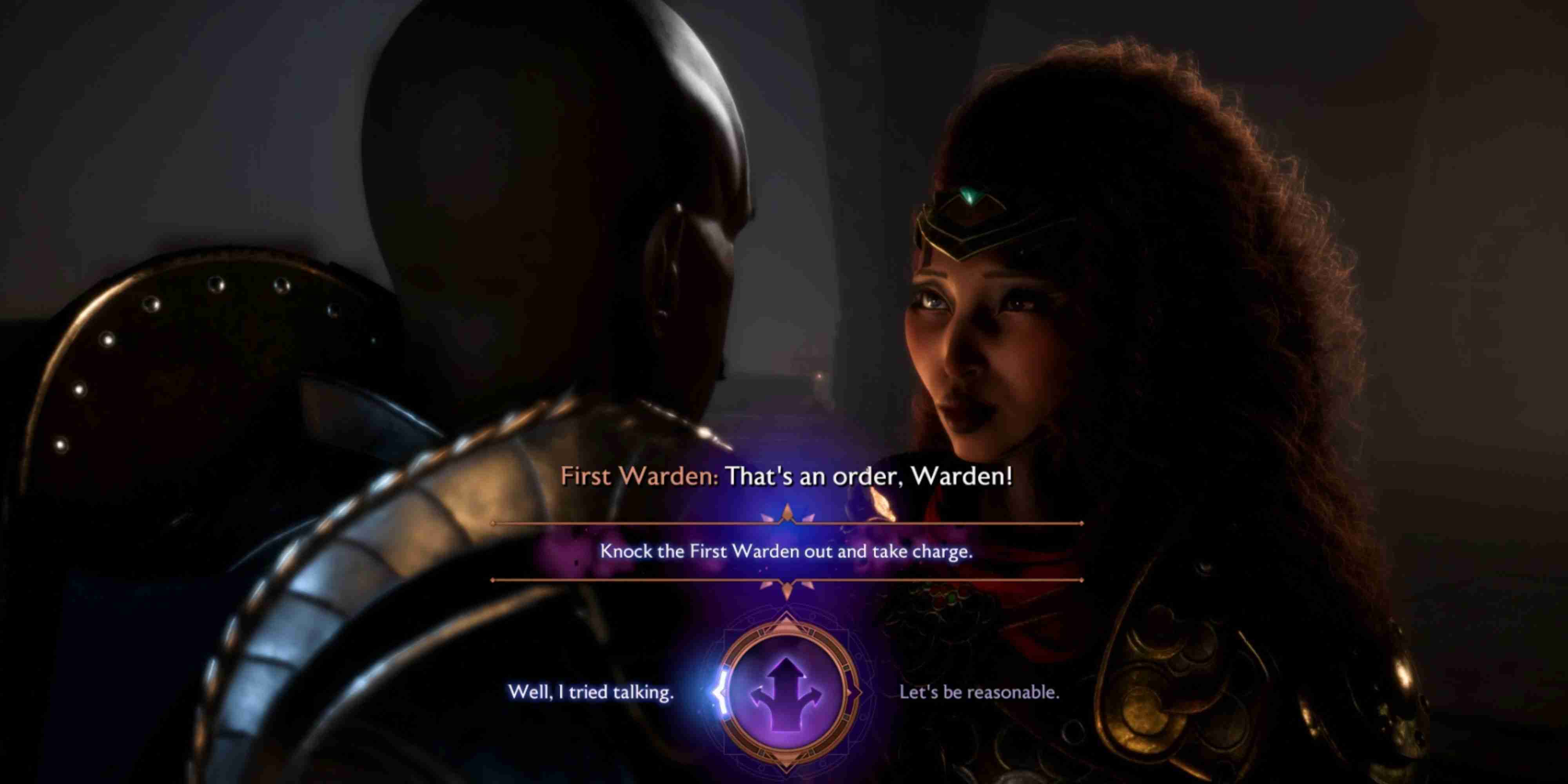 Dragon Age: The Veilguard - Should You Punch The First Warden At The Seige Of Weisshaupt?