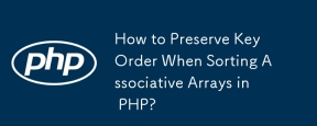 How to Preserve Key Order When Sorting Associative Arrays in PHP?