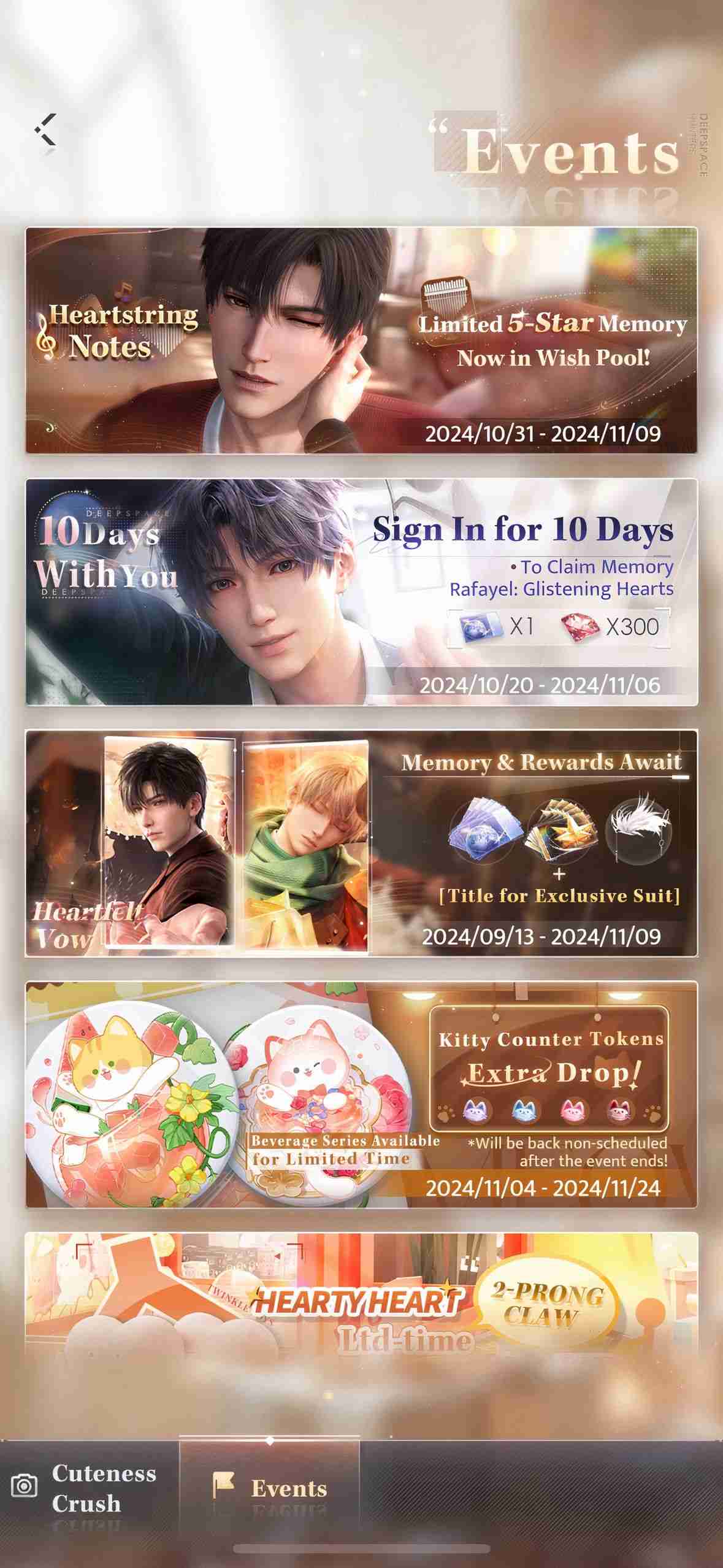 Love And Deepspace: Heartstring Notes Event And Reward Guide