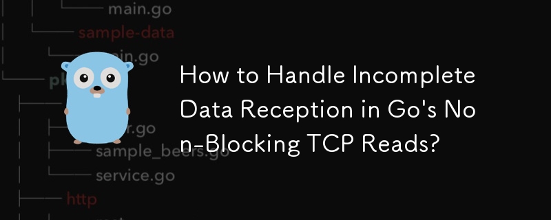 How to Handle Incomplete Data Reception in Go's Non-Blocking TCP Reads? 
