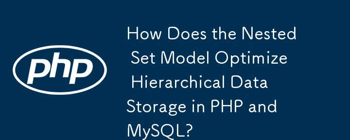 How Does the Nested Set Model Optimize Hierarchical Data Storage in PHP and MySQL? 
