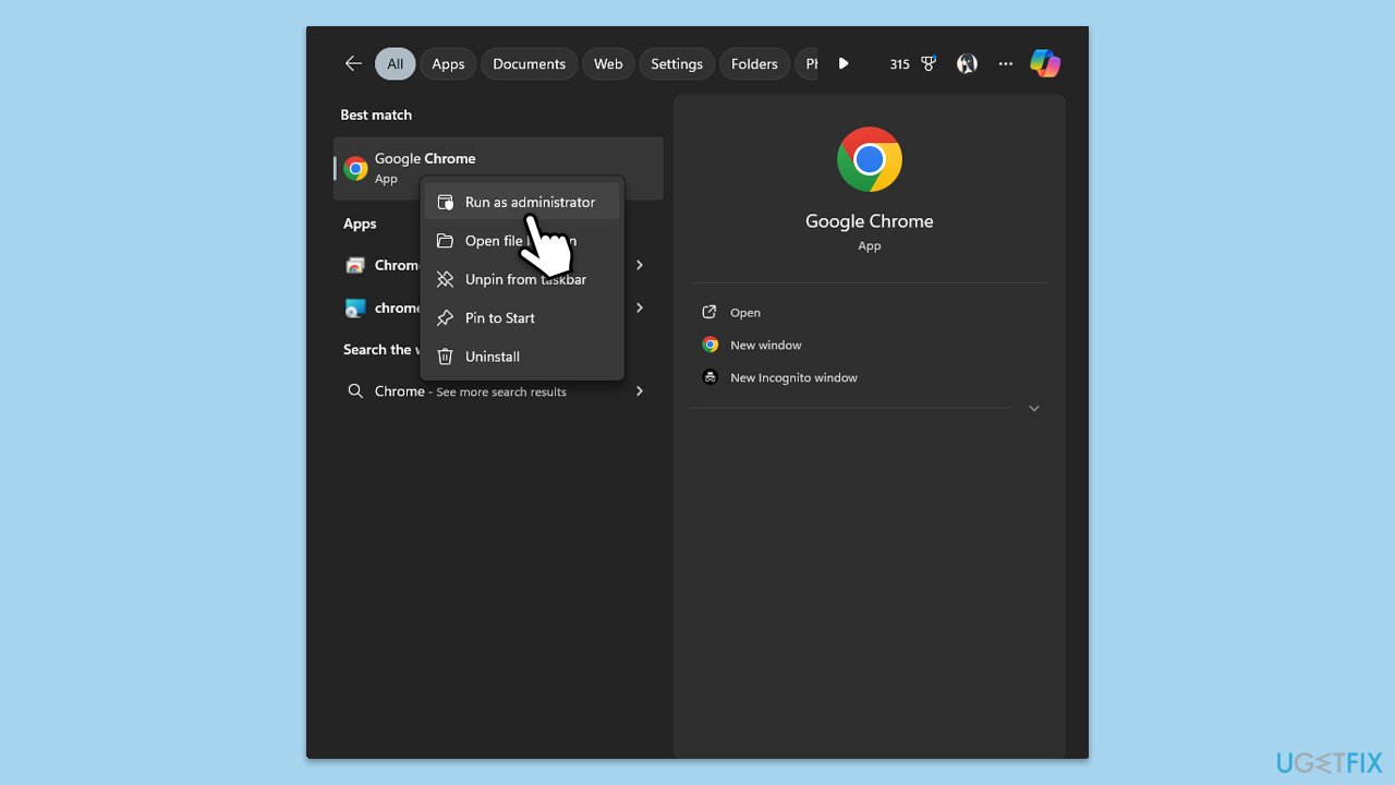 Bagaimana untuk membetulkan ralat aplikasi Chrome.exe dalam Windows?