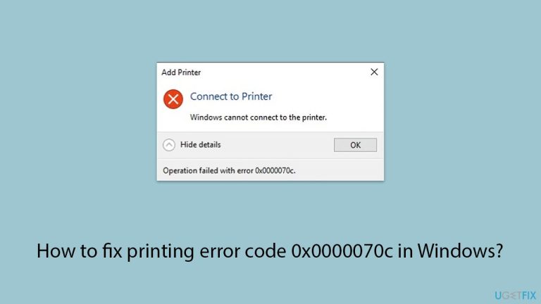 Windows で印刷エラー コード 0x0000070c を修正するにはどうすればよいですか?
