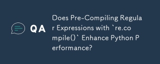 Does Pre-Compiling Regular Expressions with `re.compile()` Enhance Python Performance?