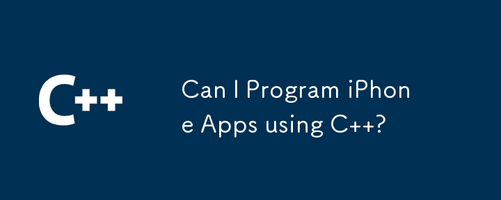 Can I Program iPhone Apps using C  ? 
