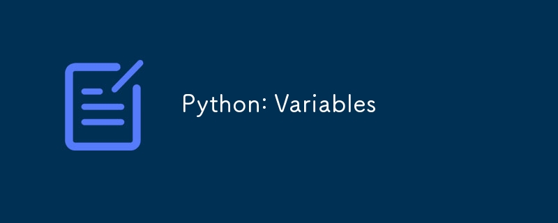 Python: Variables-Python Tutorial-php.cn image.