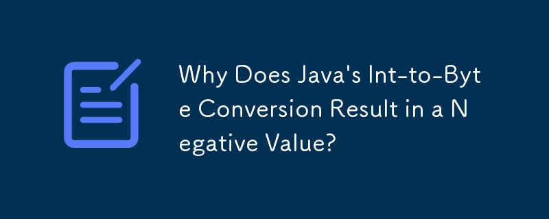Why Does Java's Int-to-Byte Conversion Result in a Negative Value ...