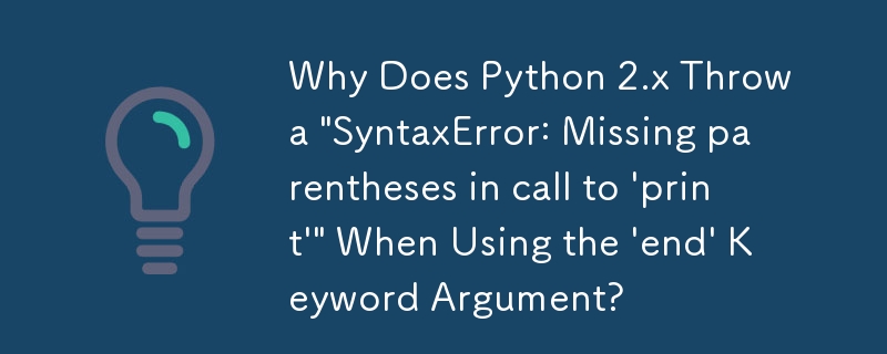 Why Does Python 2.x Throw a 