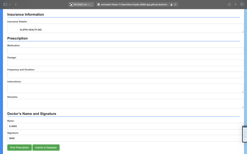 Web-Based Medical Prescription Management System