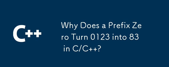Why Does a Prefix Zero Turn 0123 into 83 in C/C  ? 
