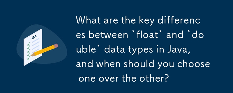 What are the key differences between `float` and `double` data types in ...