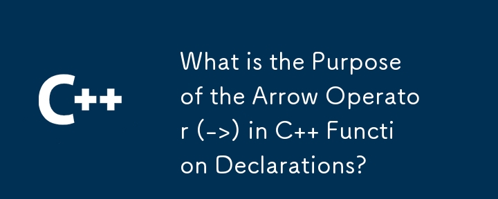 What is the Purpose of the Arrow Operator (->) in C Function ...