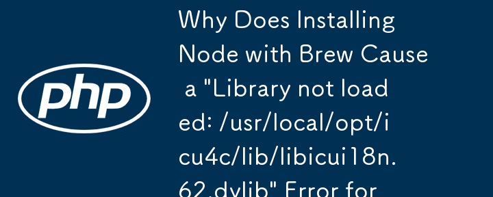 Why Does Installing Node with Brew Cause a 