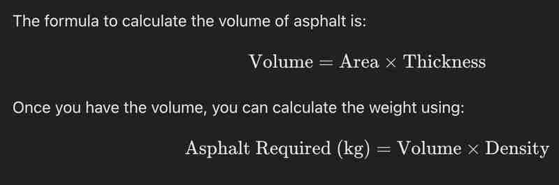 Calculate Asphalt by JavaScript: A Simple Guide