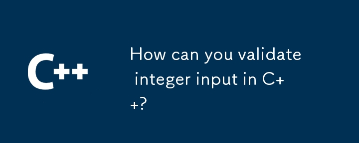 How can you validate integer input in C  ? 

