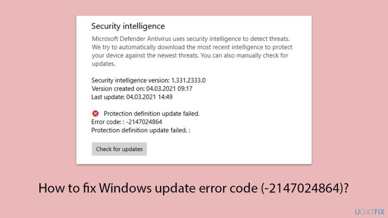 Wie behebe ich den Windows-Update-Fehlercode (-2147024864)?
