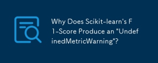 Why Does Scikit-learn's F1-Score Produce an