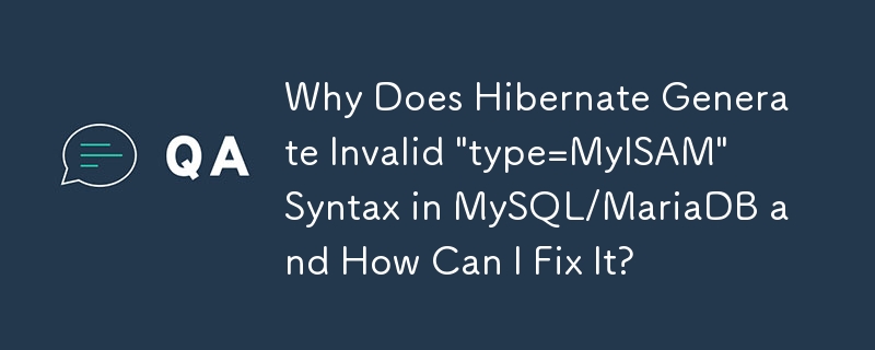 Mariadb hibernate hotsell
