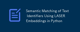 Semantic Matching of Text Identifiers Using LASER Embeddings in Python