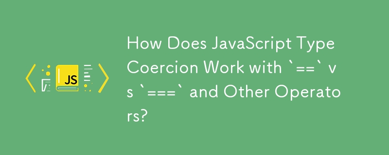 How Does JavaScript Type Coercion Work with `==` vs `===` and Other ...
