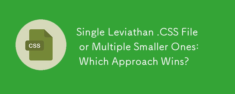 Single Leviathan .CSS File or Multiple Smaller Ones: Which Approach Wins?
