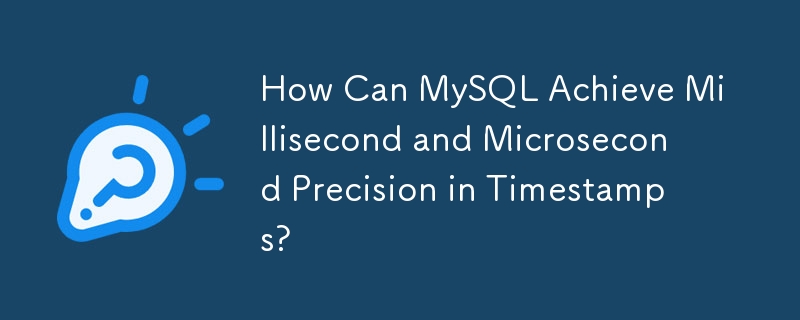 How Can MySQL Achieve Millisecond and Microsecond Precision in Timestamps?
