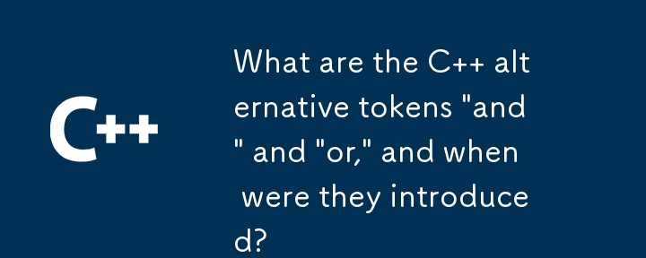 What are the C   alternative tokens 