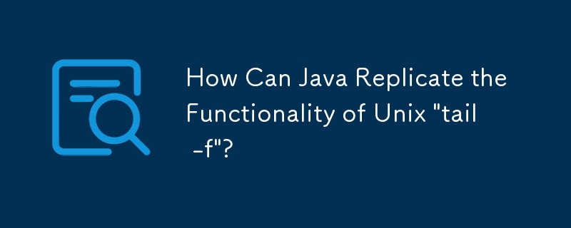 How Can Java Replicate the Functionality of Unix 