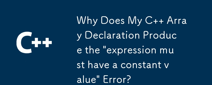 Why Does My C   Array Declaration Produce the 