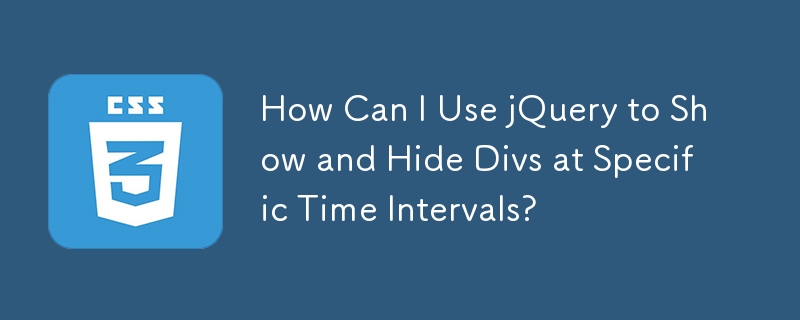 Mastering Bootstrap Breakpoints Precisely Targeting Divs with Container Queries - How Can I Use jQuery to Show and Hide Divs at Specific Time Intervals