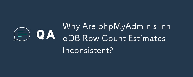 Why Are phpMyAdmin's InnoDB Row Count Estimates Inconsistent?
