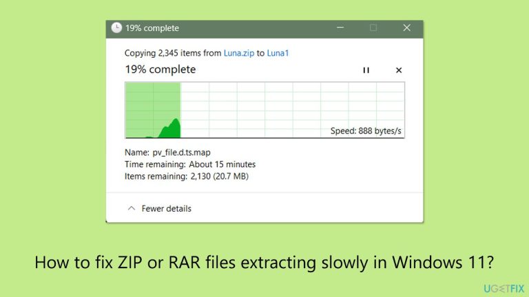 Comment réparer les fichiers ZIP ou RAR qui s'extraient lentement sous Windows 11 ?