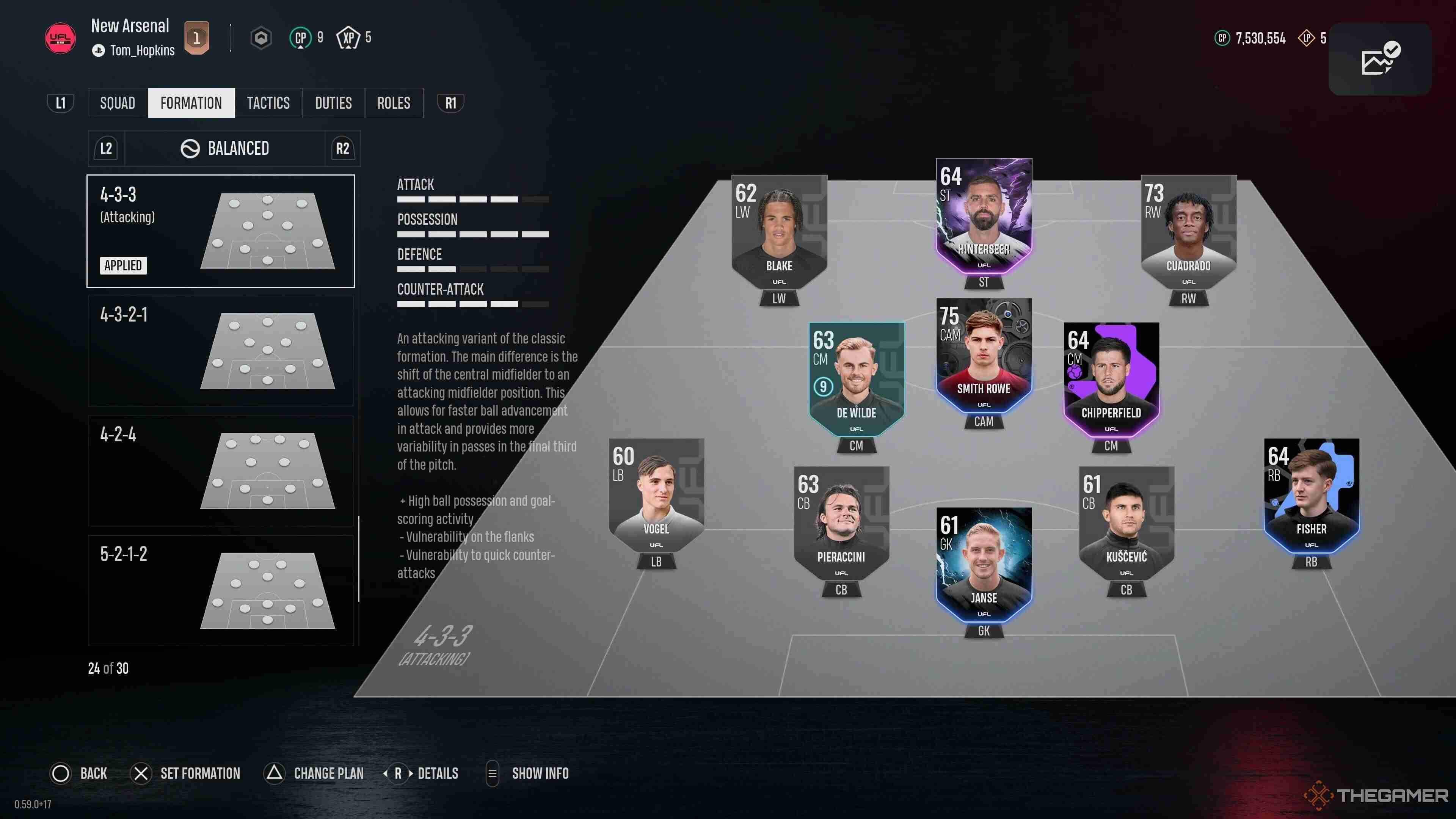 UFL: How To Change Formation