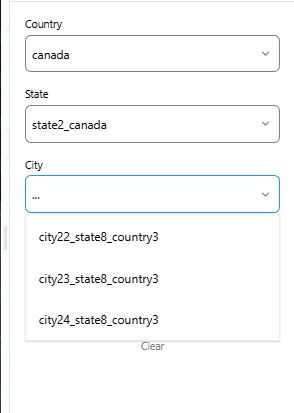 Cascading form React Native Improved